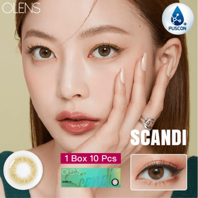 【中國直郵】 韓國 O-LENS 日拋 卡其綠 Scandi Olive 10片裝 銷售冠軍 -1.00(100)