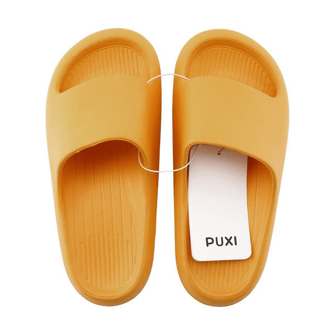 Bathroom Shower Anti-slip Anti-odor EVA Home Indoor Slippers Yellow Size 37-38
