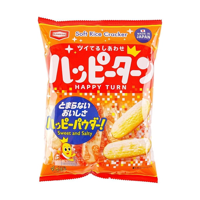 日本KAMEDA龜田製果 HAPPY TURN 米餅 仙貝雪餅 96g