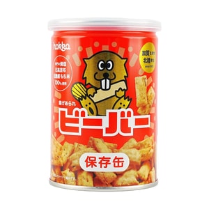 日本HOKKA北陆制果 盐烤海苔米果 海狸保存罐装 60g