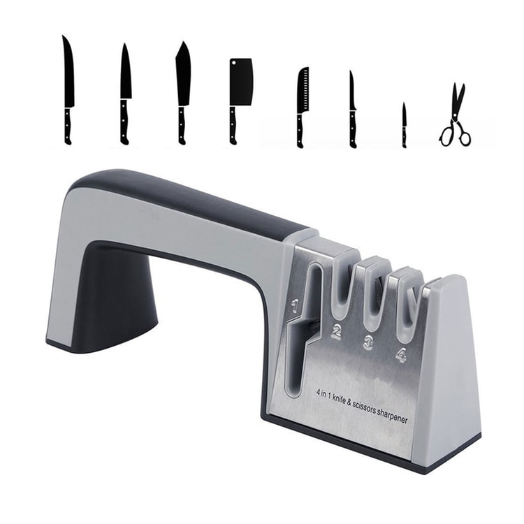 4 in 1 Diamond Coated Knife Sharpener - Hupplie