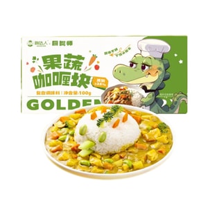 厨鳄师 日式果蔬咖喱块 家用咖喱 不辣儿童减盐儿童即食拌饭下饭咖喱调料 果蔬口味咖喱 1盒