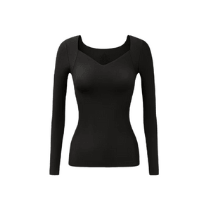 Autumn And Winter Undercoat Warm Coat Muscle Undercoat Black Long Sleeve L Size [supermodel Xi Mengyao Same Style]