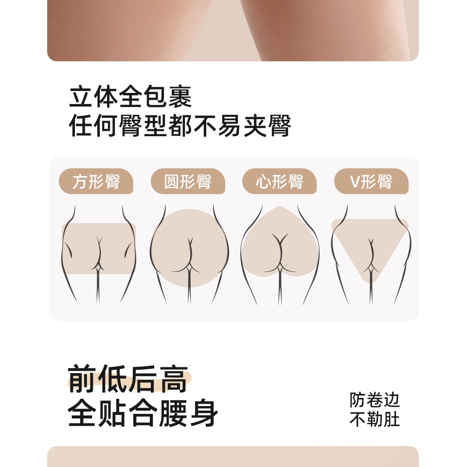 幸棉肤色PLUS码粉底液无痕隐形不夹臀内裤女士中腰莫代尔裆抗菌运动瑜伽透气