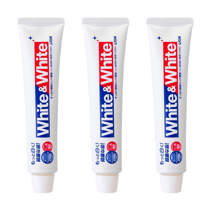 WHITE&WHITE Fresh Mint Toothpaste 150g *3Pcs