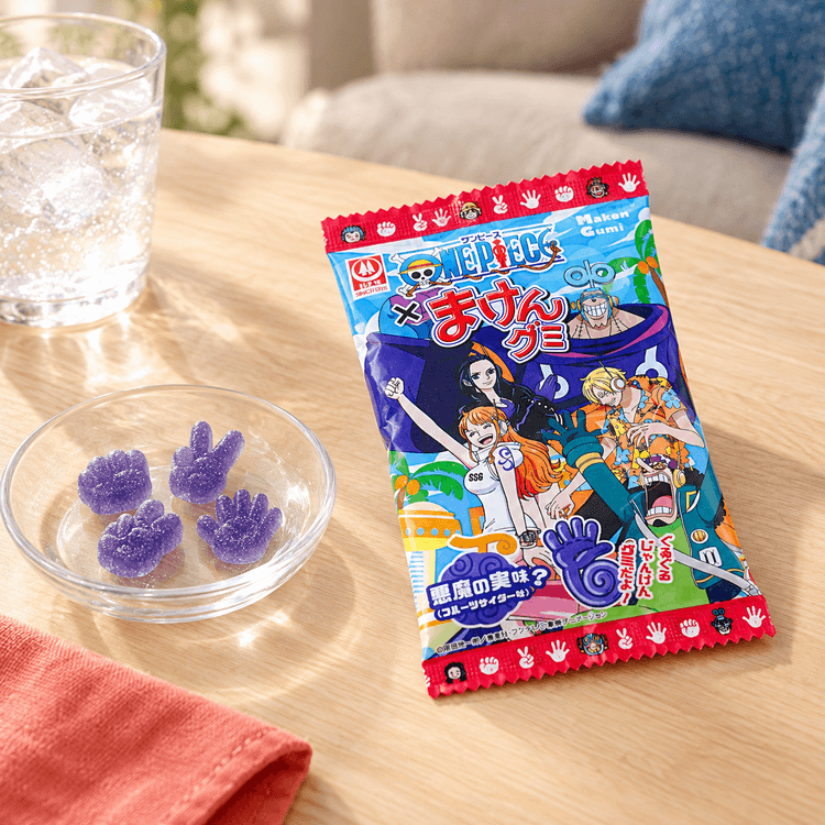 SUGIMOTOYA One Piece Collaboration Gummy Candy, Fruit Cider Flavor