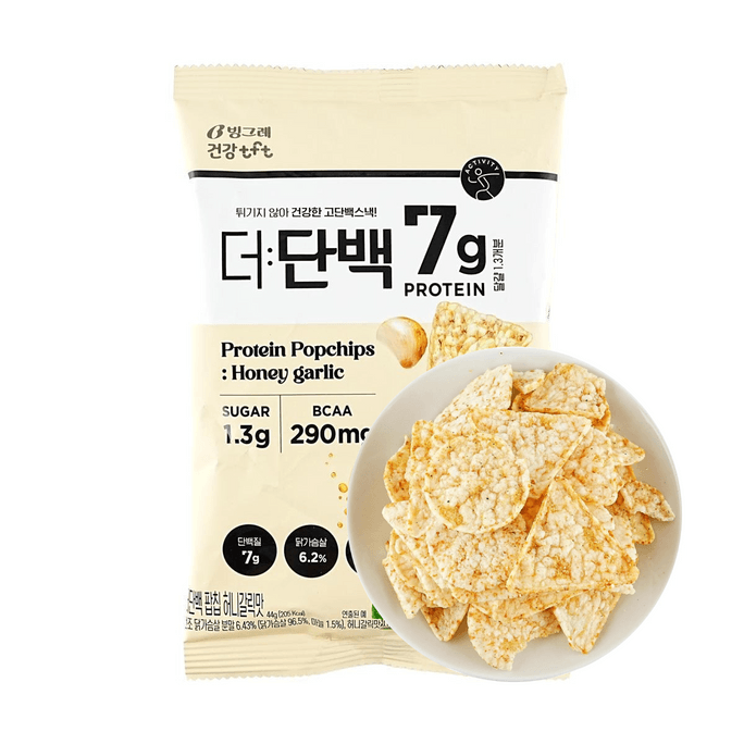 Protein Popchips,Chicken Breast Crisps, Honey Garlic Flavor,1.55 oz【Healthy And Non-Fried】
