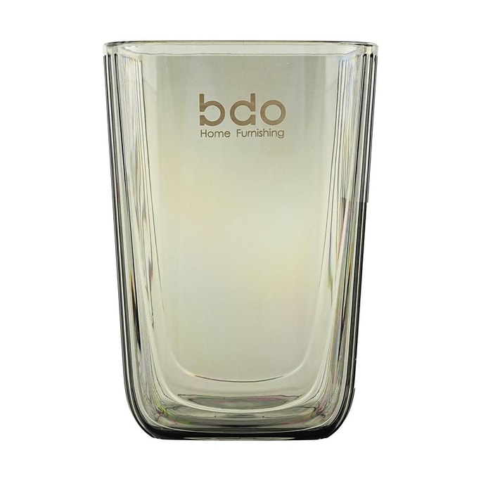 BDO 透明方型漱口杯 牙刷杯儿漱杯牙具杯牙缸 透明黑无把手 6.7×9.5cm