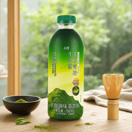 Qianmu Matcha Latte Milk Tea, 26.37 fl oz 【Made with Grade 1 Matcha Powder】【Rich in Tea Polyphenols】