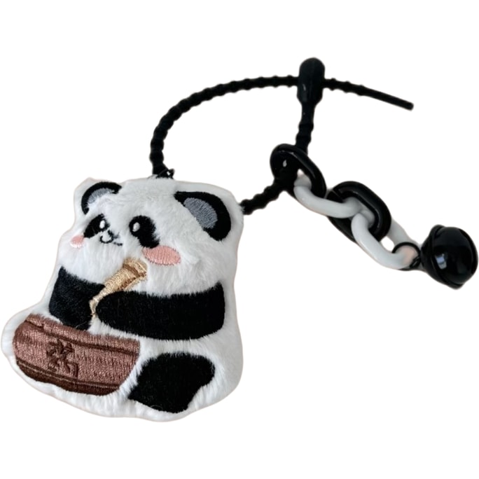 【Herbal Panda Ornament-Panda Pounding Medicine Design】 for Car/Backpack/Keychain Decoration 1 Piece