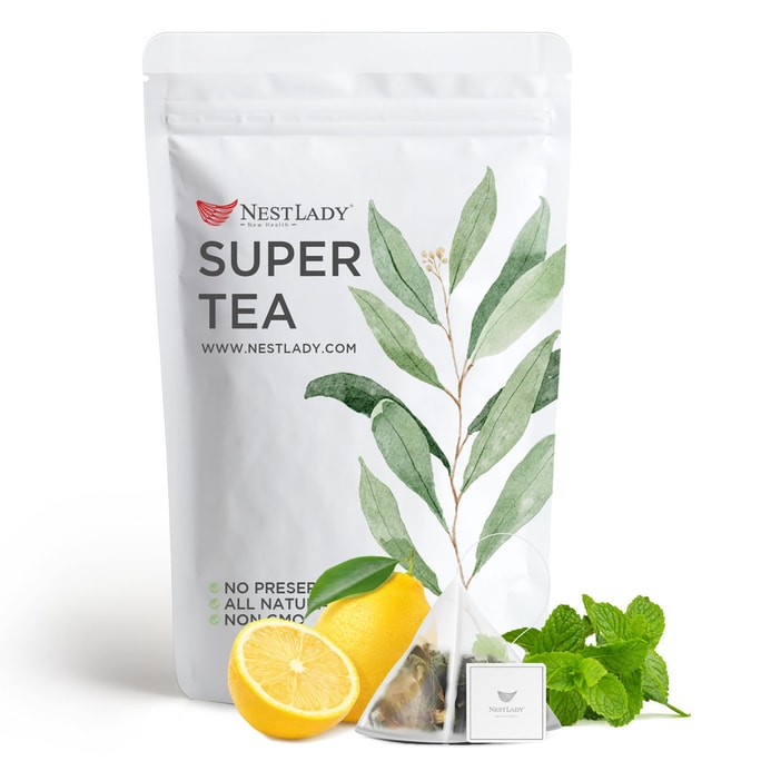 美国NestLady 薄荷柠檬绿茶茶包 清新活力 冷热皆宜 20pc【沁爽心神】【冷泡热泡都好喝】