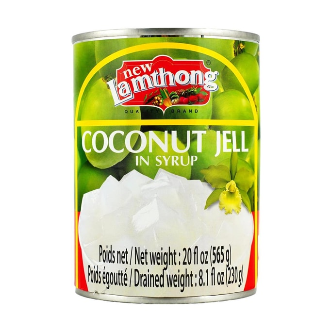 泰國 New Lam Thong聯通 糖水椰果罐頭 565g【可製作蛋糕烘焙甜點飲料等】