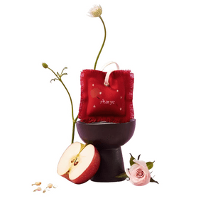 Good Luck Apple Car Vent Aroma Green Leaf Fruity Scent Hanging Fragrance Bag For Car & Wardrobe Long Lasting 1 Pack