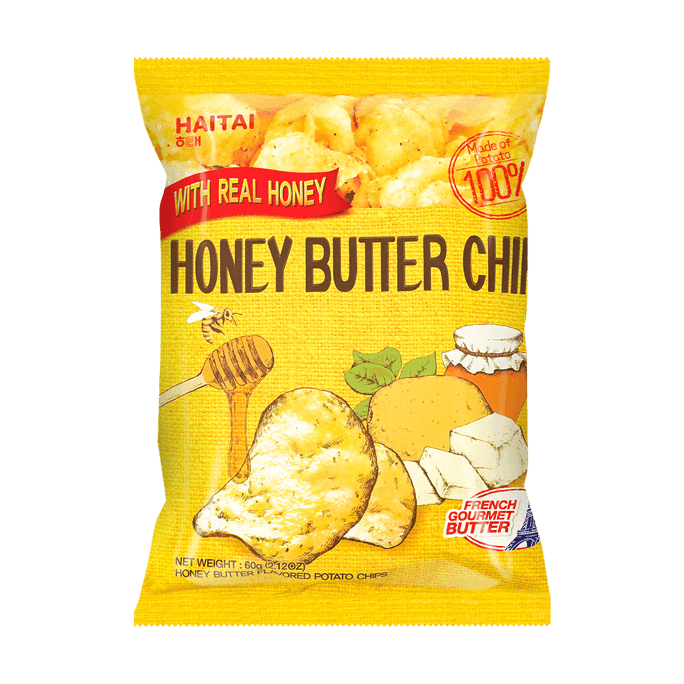 【甜香薄脆 无法拒绝的味道】韩国HAITAI海太 蜂蜜黄油薯片 60g 【Aespa推荐】
