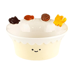 Cat Cafe Bowl Cute Ceramic Bowl Kawaii Tableware 1pc 5x5x2.7in