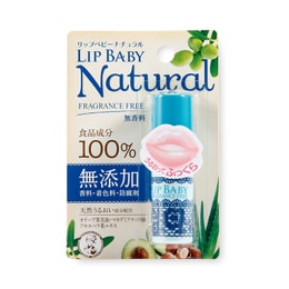 日本MENTHOLATUM曼秀雷敦 LIP BABY 100%食品原料润唇膏无香味 4g
