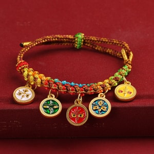 New Tibetan Five Route God Of Wealth Weaving Hand Rope Five Route God Of Wealth Hand Rope
