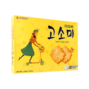 Gosomi Sweet & Salty Sesame Crackers Biscuits,Korean Dessert, 7.61oz