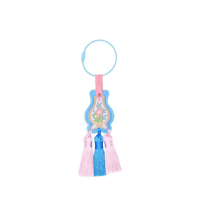 Elegant Silk Thread Embroidery Keychain Safe And Wishful 185 * 40mm