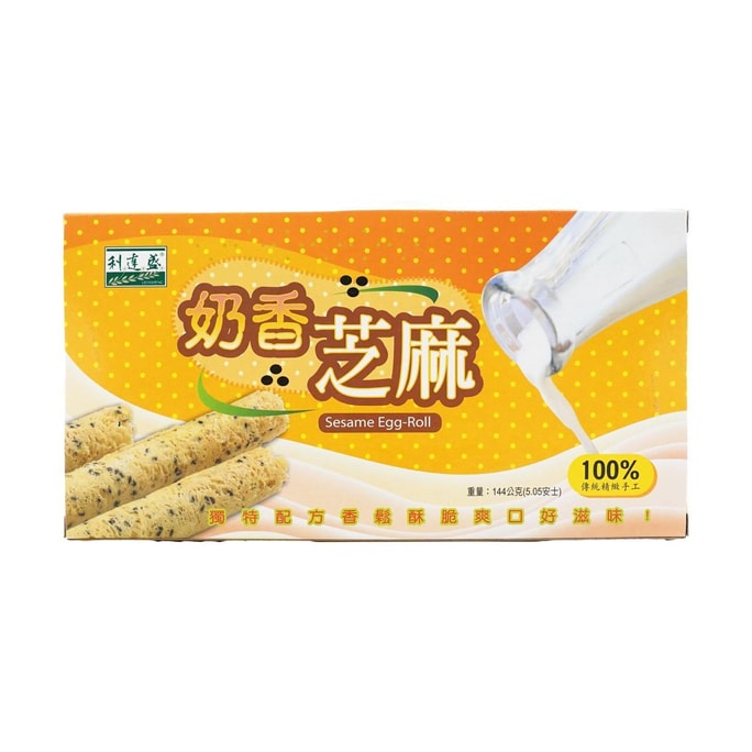 台灣利達盛 乳香芝麻蛋捲 144g