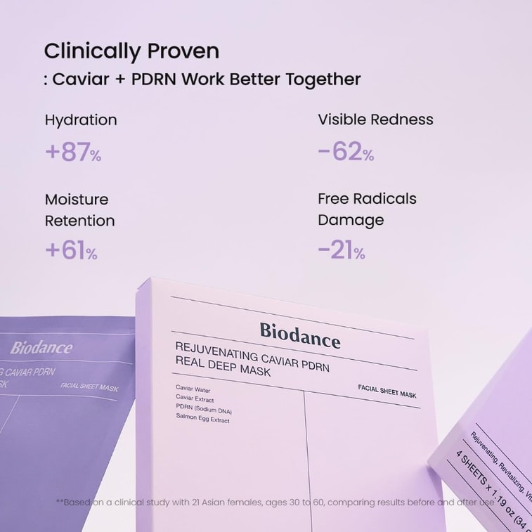 한국산 바이오댄스 리바이탈라이징 캐비어 PDRN 딥 마스크 (4매) 7