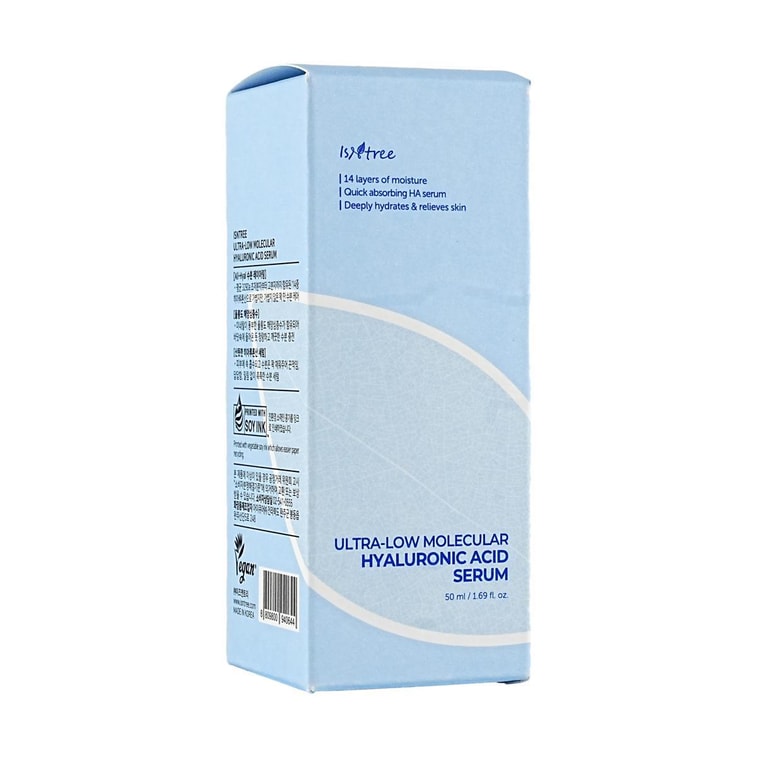 韓國ISNTREE 超低分子玻尿酸精華液 純素 50ml 保濕舒緩 均勻膚色 保護肌膚屏障 深層密集保濕 水潤一整天不黏膩 油皮推薦 3