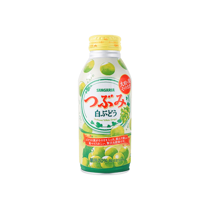 日本SANGARIA三佳利 白葡萄果汁飲料 380ml 【 含真實果肉 超大顆葡萄添加】