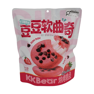 超友味 KK豆豆軟曲奇(草莓酸奶味) 160g【軟糯Q彈】【巧克力豆】