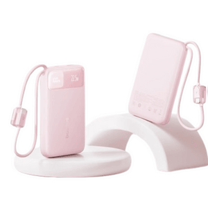 New 20000 mAh high-capacity mobile power bank with built-in dual-line 20W fast charging pink 1 piece