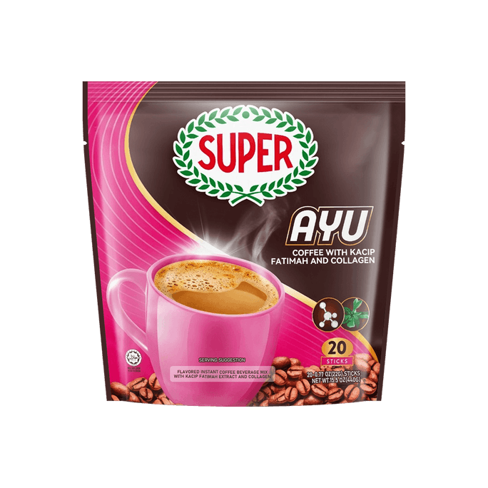 新加坡SUPER超级 五合一卡琪花蒂玛胶原蛋白咖啡 20条入 440g