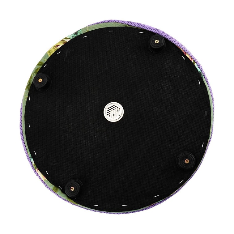 綠碎花艾灸坐墊 蒲團燻蒸儀坐灸墊盒 隨身灸家用臀部椅 盆宮寒艾炙器具凳【控溫】+薑盤+濾煙罩+艾柱54粒+鑷子+穴位圖 40*10cm 6