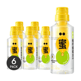 盒馬 搖搖柚檸蜂蜜水 450g *6【6份超值裝】【天然無添加 清潤解膩】【獨特瓶子設計】