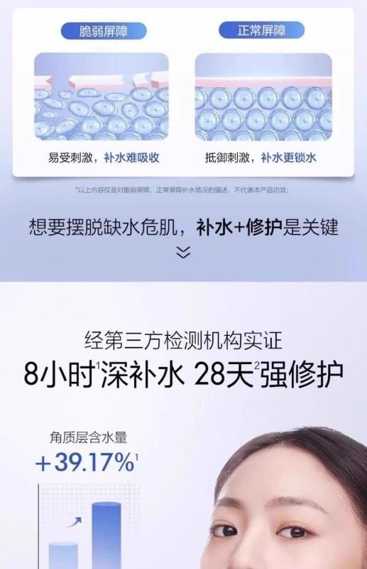 【中国直邮】 欧诗漫 玻尿酸沁润珍珠补水收缩毛孔修护面膜 10片