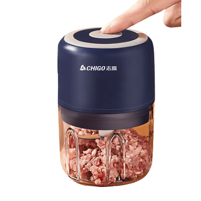 [중국에서 온 다이렉트 메일] Chigo Kitchen 고기 다지기용 무선 전기 마늘 기계 PP 재질 250ML