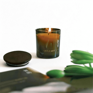 Chamu [新年の香りのキャンドル - 甘酸っぱい青リンゴ] プレミアムニッチ製品、女性へのプレゼントに最適、ホリデーお土産、大容量、長時間燃焼、香り装飾オーナメント (1個)