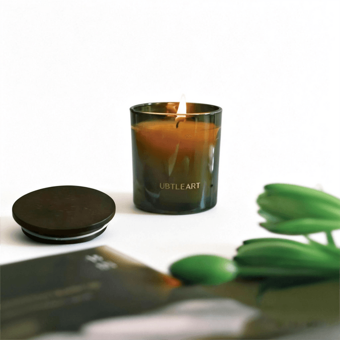 Chamu [新年の香りのキャンドル - 甘酸っぱい青リンゴ] プレミアムニッチ製品、女性へのプレゼントに最適、ホリデーお土産、大容量、長時間燃焼、香り装飾オーナメント (1個)