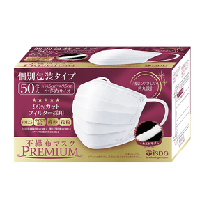 [일본에서 온 다이렉트 메일] ISDG 의료 및 식품 동종 입체 부직포 항바이러스 마스크 여성용 50매