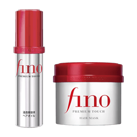 FINO Premium Touch Hair Mask, 8.11 oz & Luxurious Hair Oil 2.4 fl oz Set