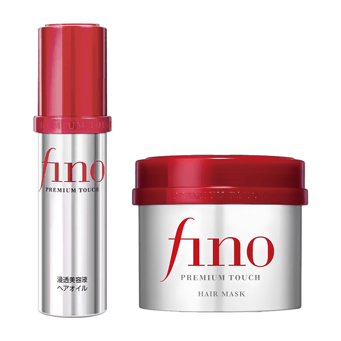 FINO Premium Touch Hair Mask, 8.11 oz & Luxurious Hair Oil 2.4 fl oz Set
