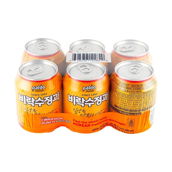 韓國PALDO八道 肉桂飲料 238ml*6罐 【6罐超值裝】