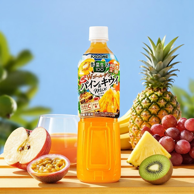KAGOME ゴールデンパイナップル＆キウイブレンド野菜ジュース 24.34 fl