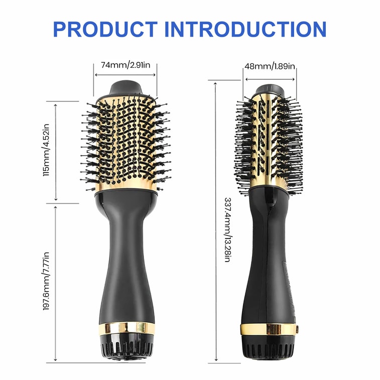 中国 热风梳 便携式 直发卷发 干发热风梳 金色BD08 1台 5