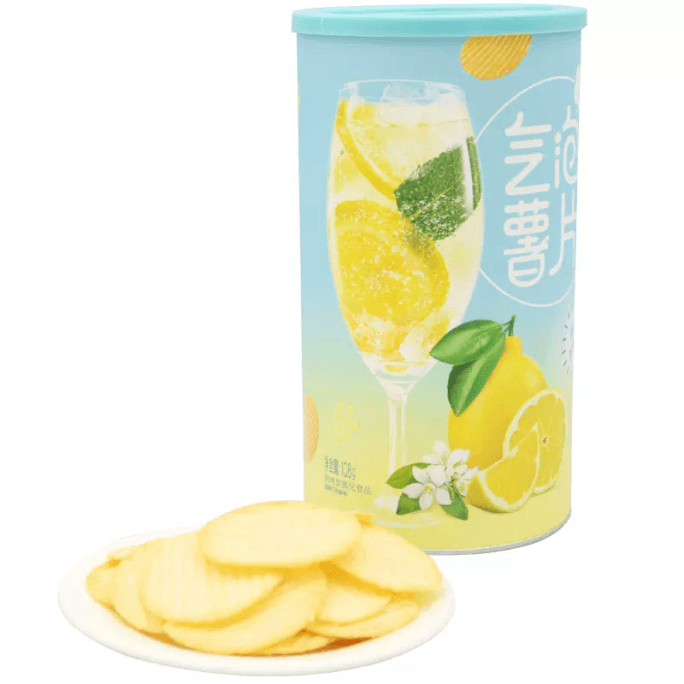 Pinguanyuan Bubble Potato Chips Sea Salt Lemon Flavor 108G*1 Casual Snacks Snacks Delicious