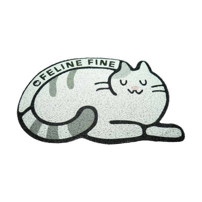 ZEZE 可爱猫型新款猫砂垫 蹭脚垫 滤砂防滑多用途