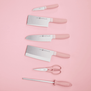 Knife Block Set Pink 7pcs