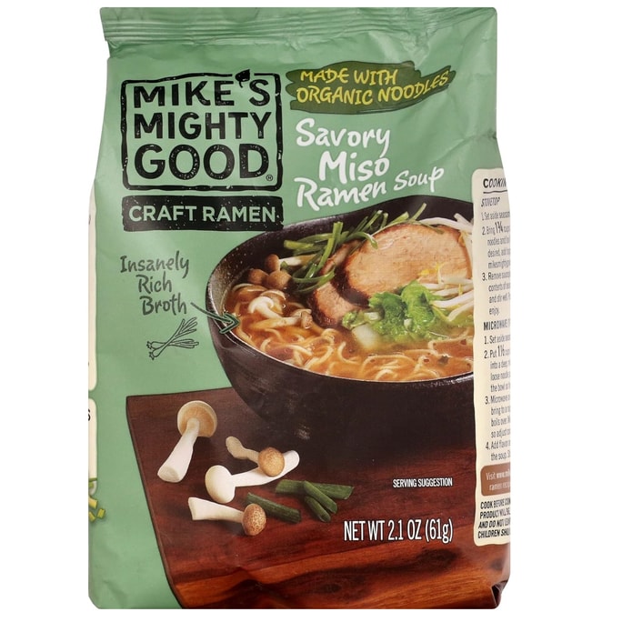 マイクズフーズ 味噌ラーメン 2.1オンス (61 g)