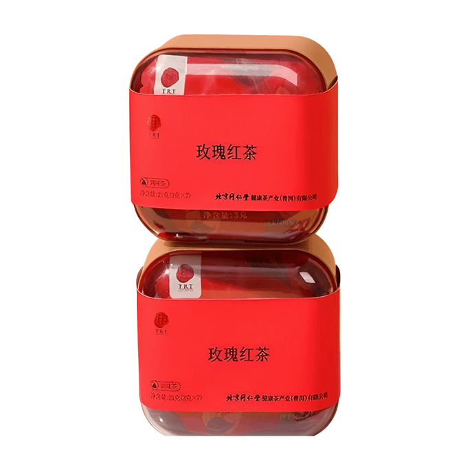 北京同仁堂 玫瑰红茶 云南普洱滇红/花香浓郁/滋味甜醇 7袋装 3克x7袋
