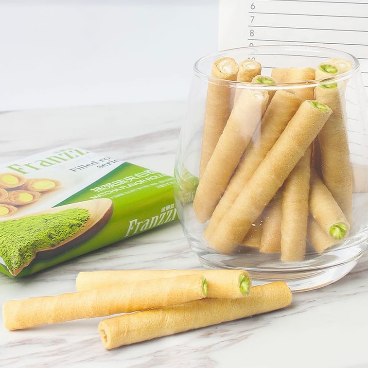 FRANZZI（フランツィ）バター抹茶風味エッグロール（8個入り） - 一口でサクサク、ほろほろ 3