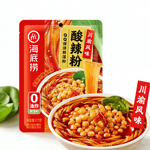 【中国直送】海底撈 酸辣湯麺 1袋155g サツマイモ麺 ジャガイモ麺 便利で手軽な食べ物。