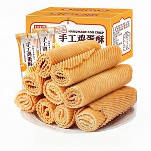 Bibi Zan Egg Roll Egg Crisp Handmade Traditional Biscuit Individually Packaged Internet-famous Breakfast Snack Casual Food 235g*1 Box